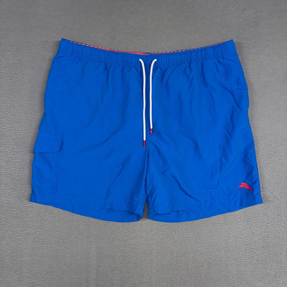 Tommy Bahama Swim Trunks Mens XXL Blue Naples Coast Cargo Santorini Nylon NWT